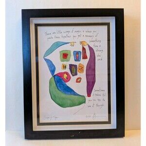 Brian Andreas StoryPeople "Scraps Of Magic" Abstract Whimsical Art Print 1999